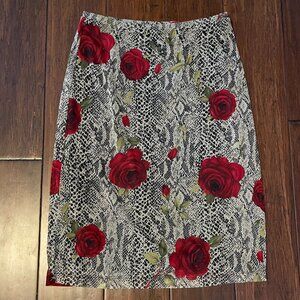NWT- Express snakeskin and rose skirt